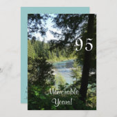95の重大な年か誕生日のお祝いLakeview 招待状 (正面/裏面)
