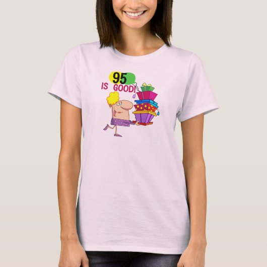 95はよい誕生日のTシャツおよびギフトです Tシャツ (正面)