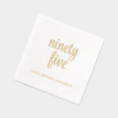 95エレガント誕生日ゴールドフォイルモダンナプキンス 箔ナプキン (左)