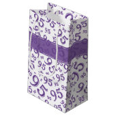 95ハッピーバースデー紫色の乱数パターン スモールペーパーバッグ (裏面アングル)