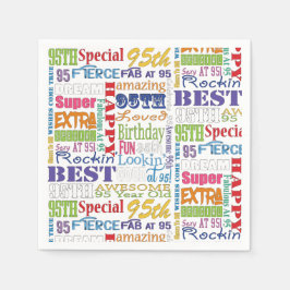 95ユニーク歳の誕生日プレゼント スタンダードカクテルナプキン