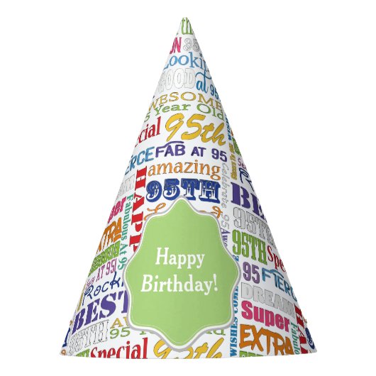 95ユニーク歳の誕生日プレゼント パーティーハット (正面)