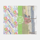 95ユニーク歳の誕生日プレゼント フリースブランケット (正面(横))