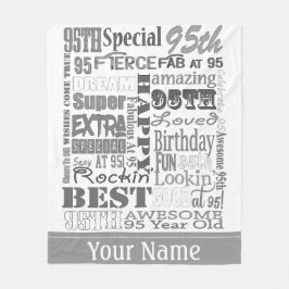 95ユニーク歳の誕生日プレゼント フリースブランケット