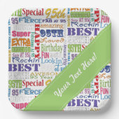 95ユニーク歳の誕生日プレゼント ペーパープレート (正面)