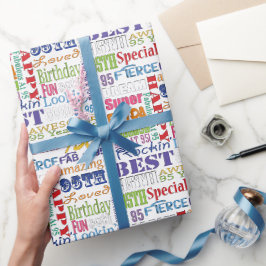 95ユニーク歳の誕生日プレゼント ラッピングペーパー