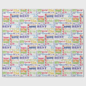 95ユニーク歳の誕生日プレゼント ラッピングペーパー (フラット)