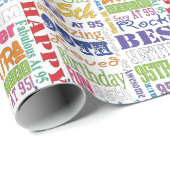 95ユニーク歳の誕生日プレゼント ラッピングペーパー (ロールコーナー)