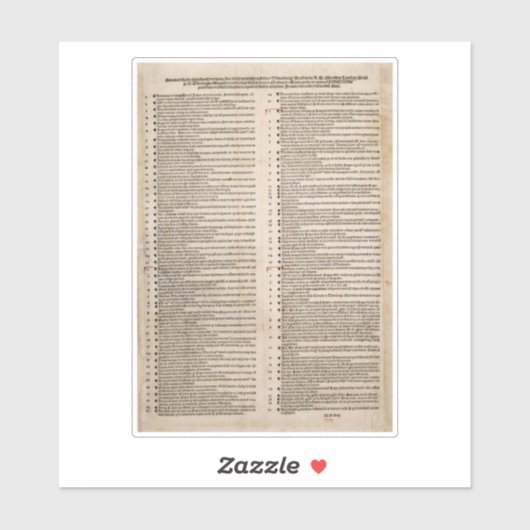 95ヶ条(Martin Luther) シール (シート)