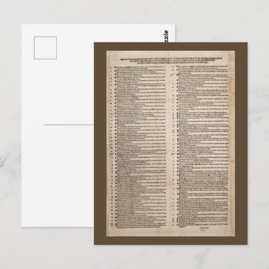 95ヶ条(Martin Luther) ポストカード (正面/裏面)