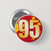 95中国の金ゴールド 缶バッジ (正面&裏面)