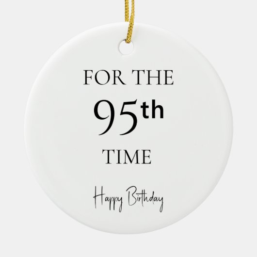 95回目の誕生日おめでとう セラミックオーナメント (正面)