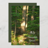 95年の思い出に残る誕生日・お祝い-男性 招待状 (正面/裏面)