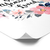 95年の愛95th誕生日フローラ95歳の私 ポスター (角)