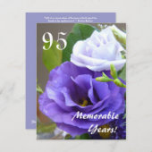 95忘れられない年！-誕生祝い 招待状 (正面/裏面)