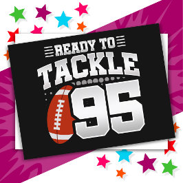 95歳のタックルフットボールパーティ 95歳の誕生日 ポストカード