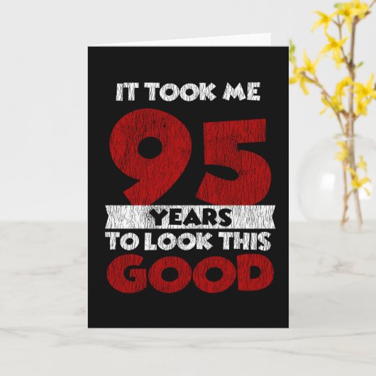 95歳のバデーが私を良く見せた95誕生日 カード (黄色い花)