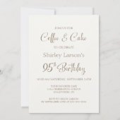 95歳の誕生日おめでとう コーヒーとケーキ 招待状 (裏面)
