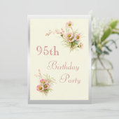 95歳の誕生日おめでとう 春の花 招待状 (スタンド正面)