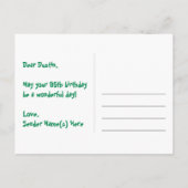 95歳の誕生日おめでとう:楽しいスターパターン、虹95、名前 ポストカード (裏面)