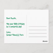 95歳の誕生日おめでとう：楽しいスターパターン、虹95、名前 ポストカード (裏面)