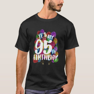 95歳の誕生日おめでとう 面白い風船 飾り 95歳 Tシャツ
