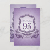 95歳の誕生日お祝い ヴィンテージ フレーム -2- 招待状 (正面/裏面)