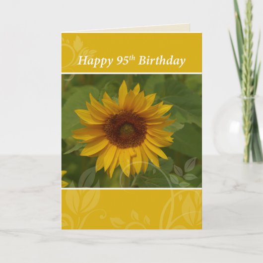95歳の誕生日ひまわり カード (正面)