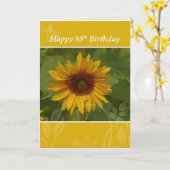 95歳の誕生日ひまわり カード (黄色い花)
