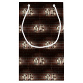 95歳の誕生日を祝うレンガのマーキーライト スモールペーパーバッグ (裏面)