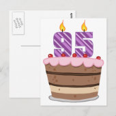 95歳の誕生日ケーキ ポストカード (正面/裏面)