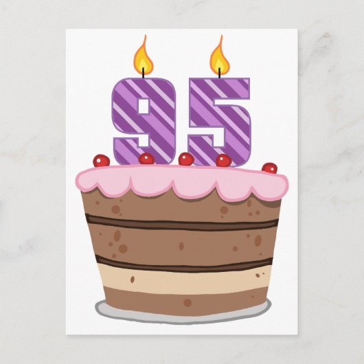 95歳の誕生日ケーキ ポストカード (正面)