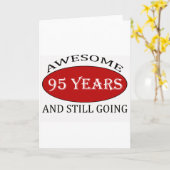 95歳の誕生日デザイン カード (黄色い花)