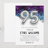 95歳の誕生日パーティーのご招待 招待状 (正面/裏面)