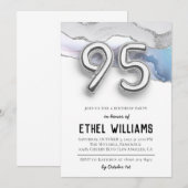 95歳の誕生日パーティーのご招待 招待状 (正面/裏面)
