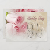 95歳の誕生日パーティーの招待状 招待状 (正面/裏面)