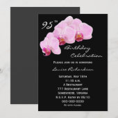 95歳の誕生日パーティー招待状　ハイビスカス 招待状 (正面/裏面)