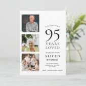 95歳の誕生日パーティー招待状(写真付き) - 95年愛されてきた 招待状 (スタンド正面)