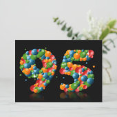 95歳の誕生日パーティー　シャボン玉と風船付き 招待状 (スタンド正面)