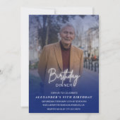 95歳の誕生日招待状 誕生日ディナー 写真 男性 招待状 (正面)