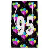 95歳の誕生日風船と紙吹雪 小さなギフトバッグ スモールペーパーバッグ (正面)