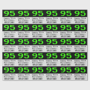 95歳の誕生日 - オタク/ギークスタイルの「95」と名前 ラッピングペーパー