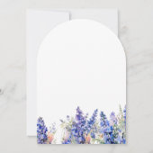 95歳の誕生日 ブルーラークスパー 7月 誕生花 アーチ 招待状 (裏面)