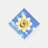 95歳の誕生日 夏の太陽と雲 スタンダードカクテルナプキン (角)