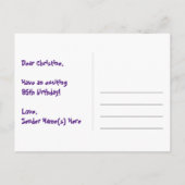 95歳の誕生日 – 楽しい花火模様 + レインボー95 ポストカード (裏面)