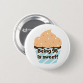 95歳は甘い誕生日Tシャツとプレゼント 缶バッジ (正面&裏面)