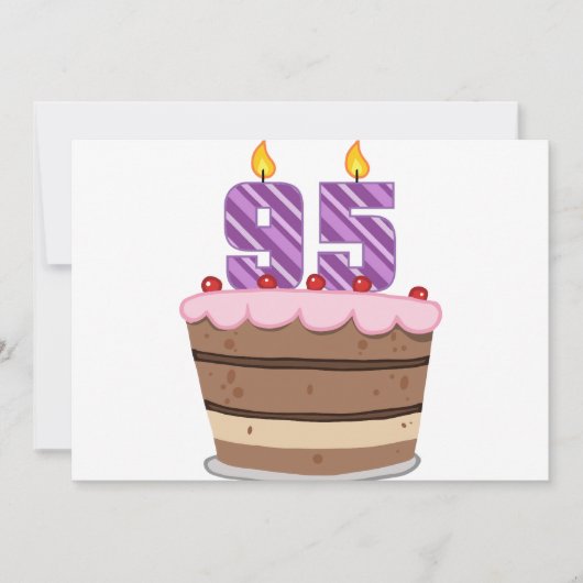 95歳オンお誕生日ケーキ カード (正面)
