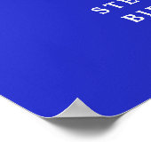 95歳王室のの誕生日パーティーの署名に青い応援 ポスター (角)