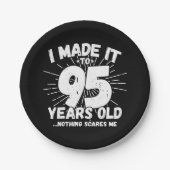 95歳皮肉ミームおもしろい95誕生日 ペーパープレート (正面)
