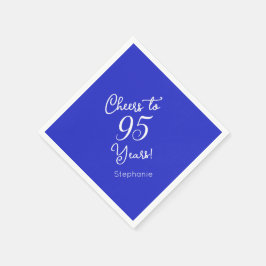 95王室の年95th誕生日パーティーへの青い応援 スタンダードカクテルナプキン
